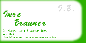 imre brauner business card